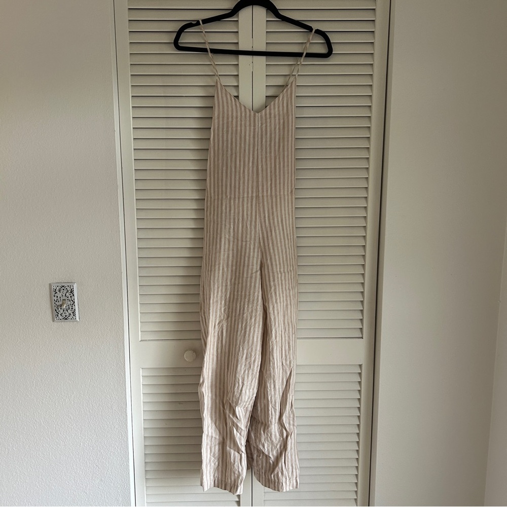 Lou & Grey stripped linen jumpsuit